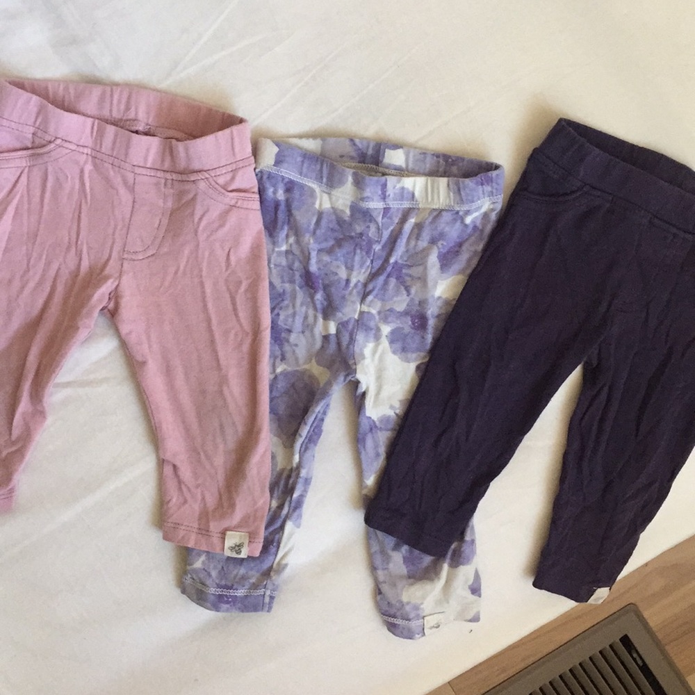 Burt’s Bees leggings 3 set SIZE 3-6 MONTHS
